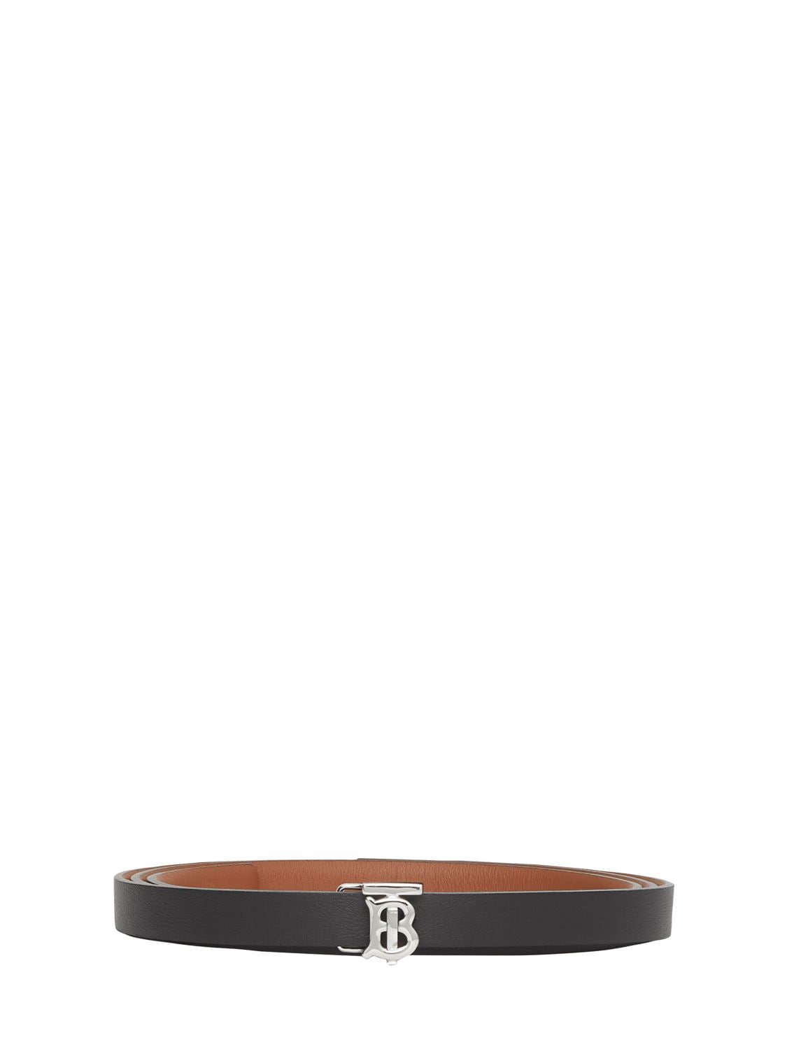Reversible Monogram Motif Leather Belt in Malt Brown/black - Women