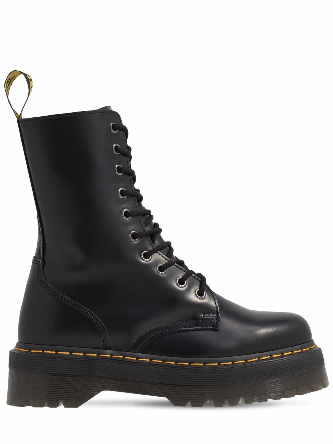 DR. MARTENS' 40MM JADON HI BRUSHED LEATHER BOOTS