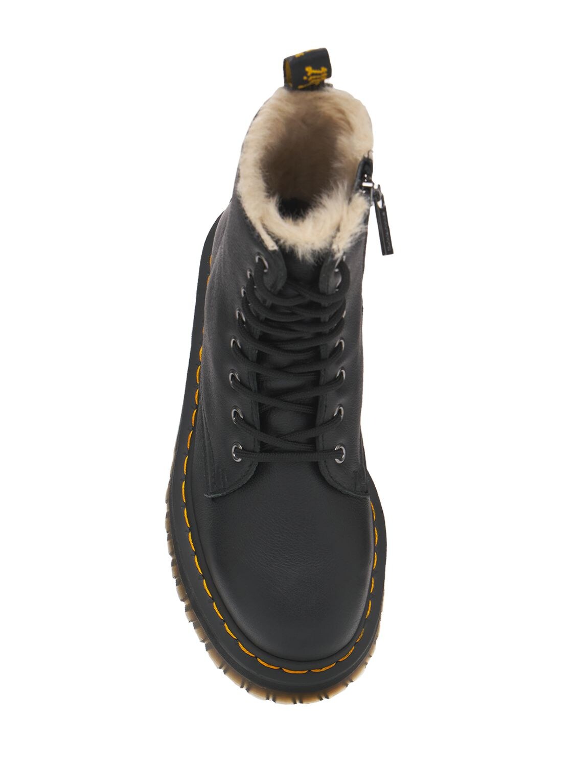 Shop Dr. Martens' 40mm Jadon Fur Lined Leather Boots In 블랙