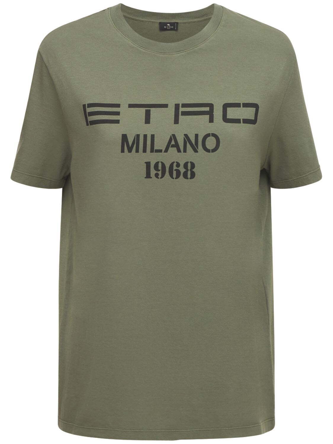 Etro - Printed logo cotton jersey t-shirt - | Luisaviaroma