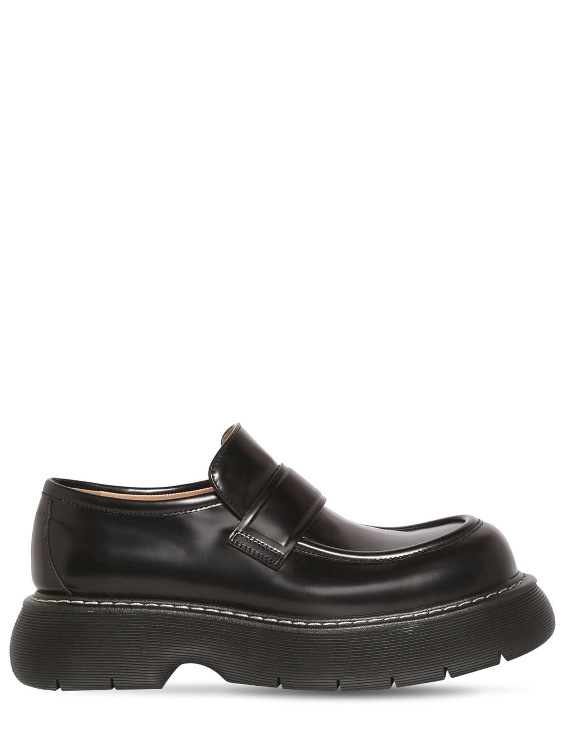 BOTTEGA VENETA BOUNCE LEATHER LOAFERS,74ID5P009-MTAWMA2