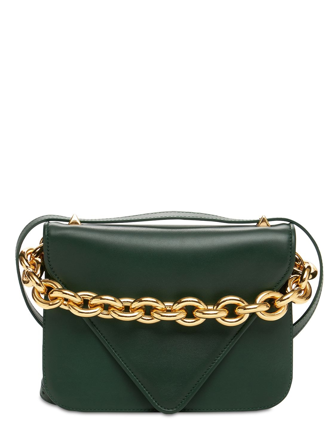 Bottega Veneta Small Mount Leather Shoulder Bag In Raintree | ModeSens