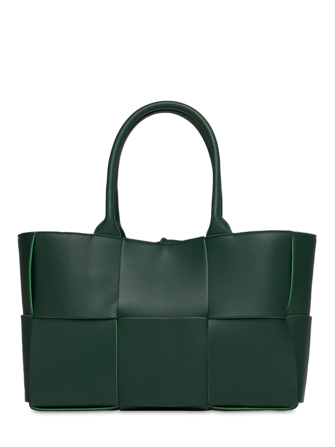 Shop Bottega Veneta Small Arco Leather Tote Bag In Raintree