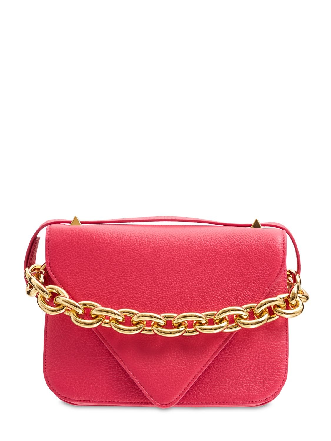 BOTTEGA VENETA MOUNT SMALL LEATHER SHOULDER BAG,74ID5T007-NJYWNW2