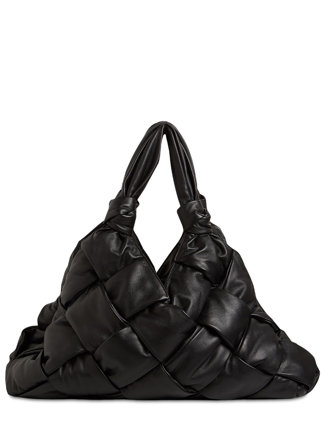 BOTTEGA VENETA INTRECCIATO Leather Shoulder Bag Black - Allu USA