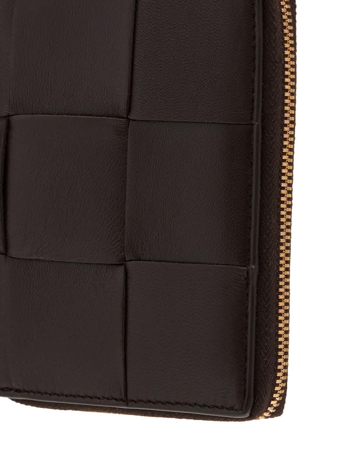 Shop Bottega Veneta Compact Cassette Zip Around Wallet In Fondant-go