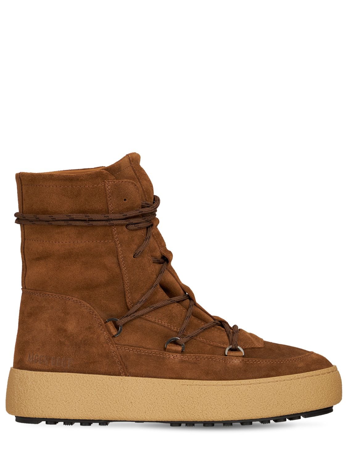 Moon Boot Lace-up Suede Boots In Brown