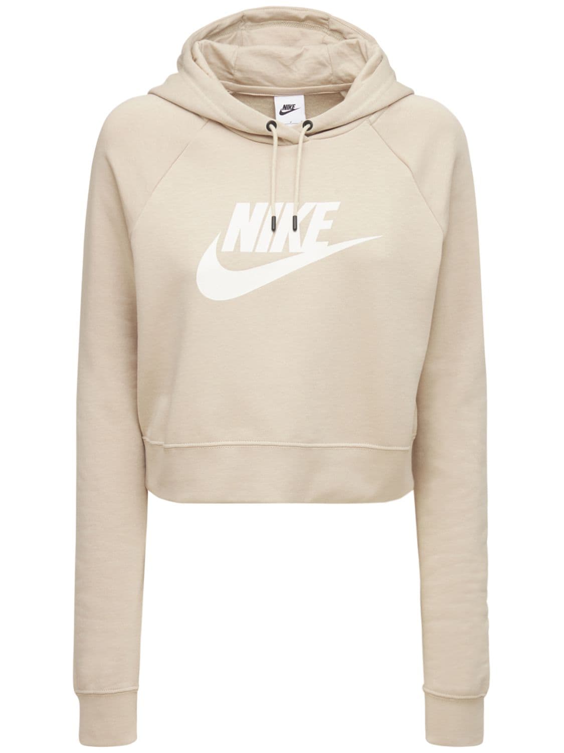 nike beige cropped sweatshirt