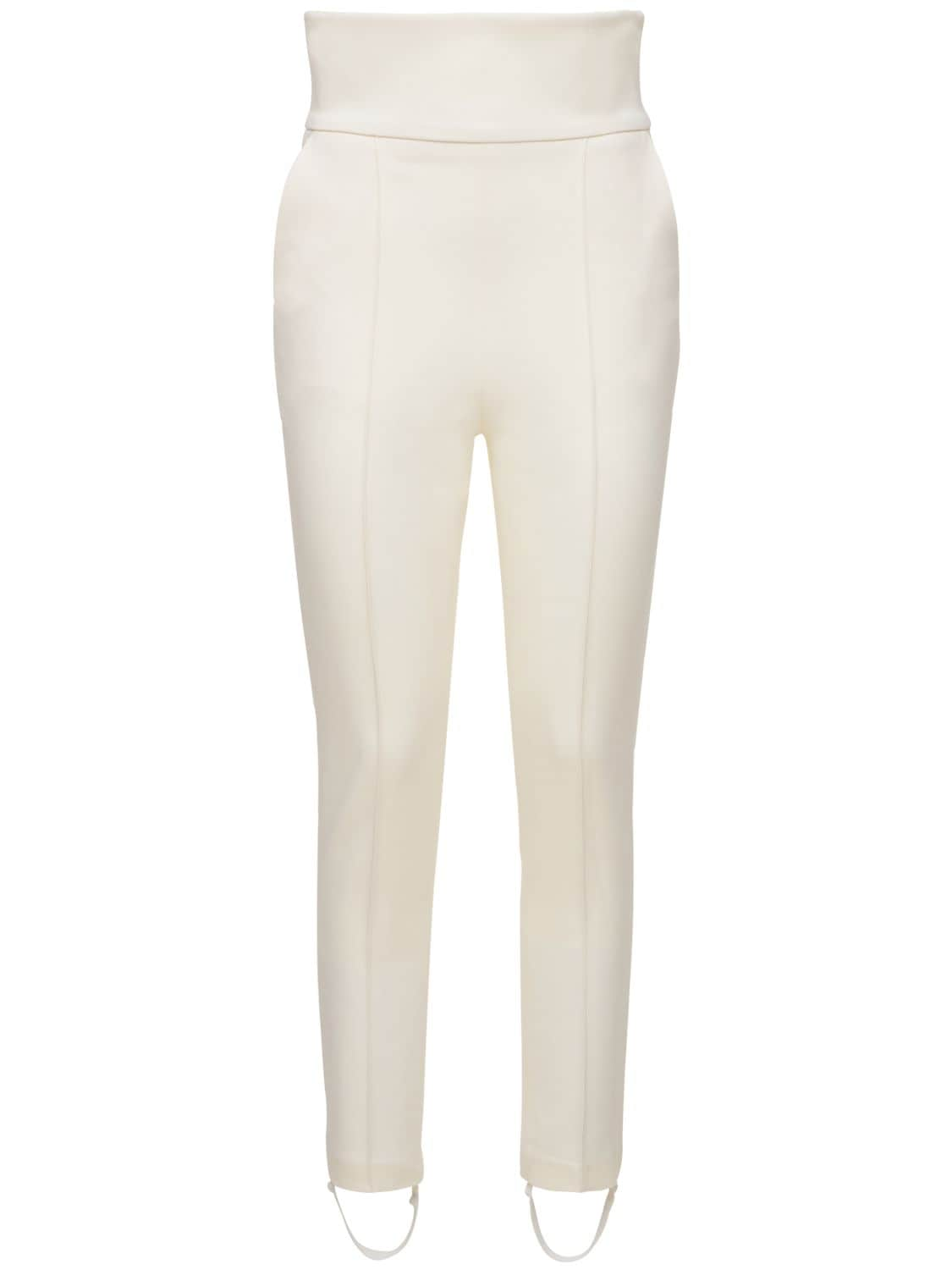 Loulou Studio Pinzon Wool Blend Stirrup Pants In Ivory