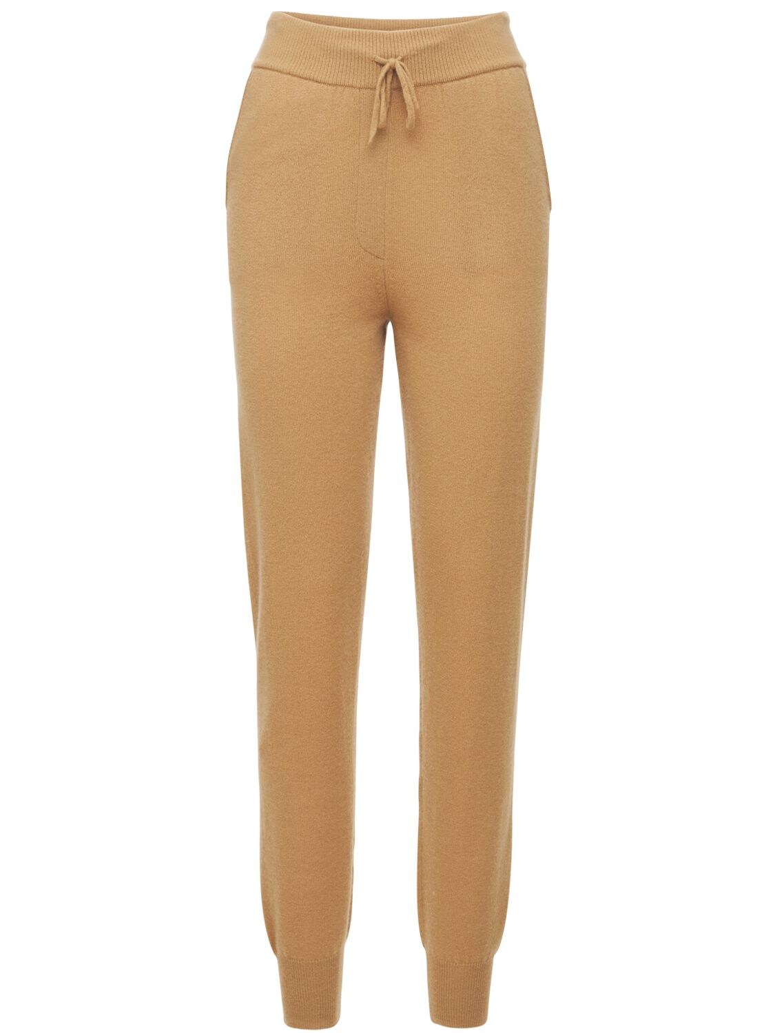 Loulou Studio Maddalena Cashmere Knit Sweatpants In Camel