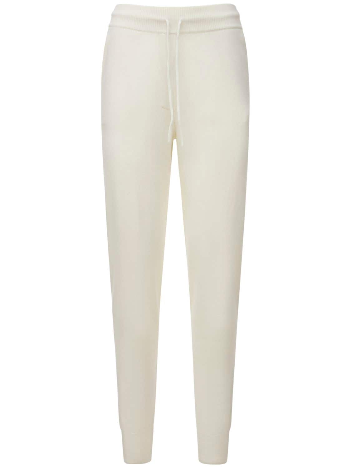 Loulou Studio Maddalena Cashmere Knit Sweatpants In Ivory