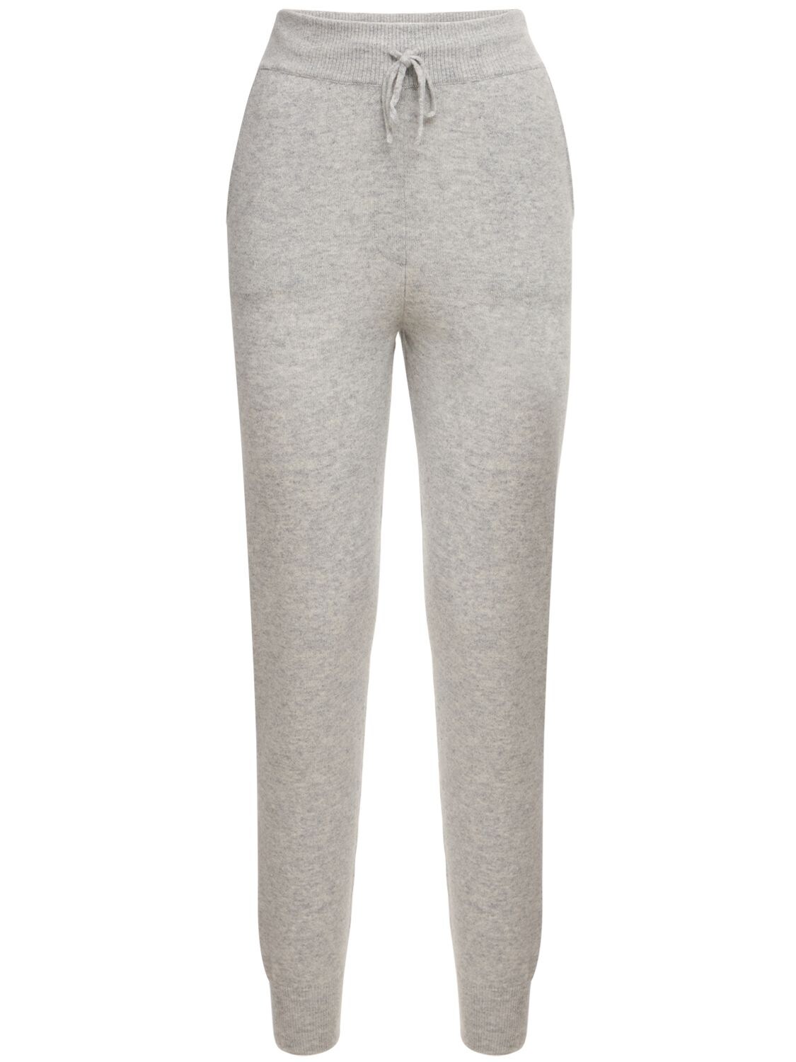 Loulou Studio Maddalena Mélange Cashmere Track Pants In Grey