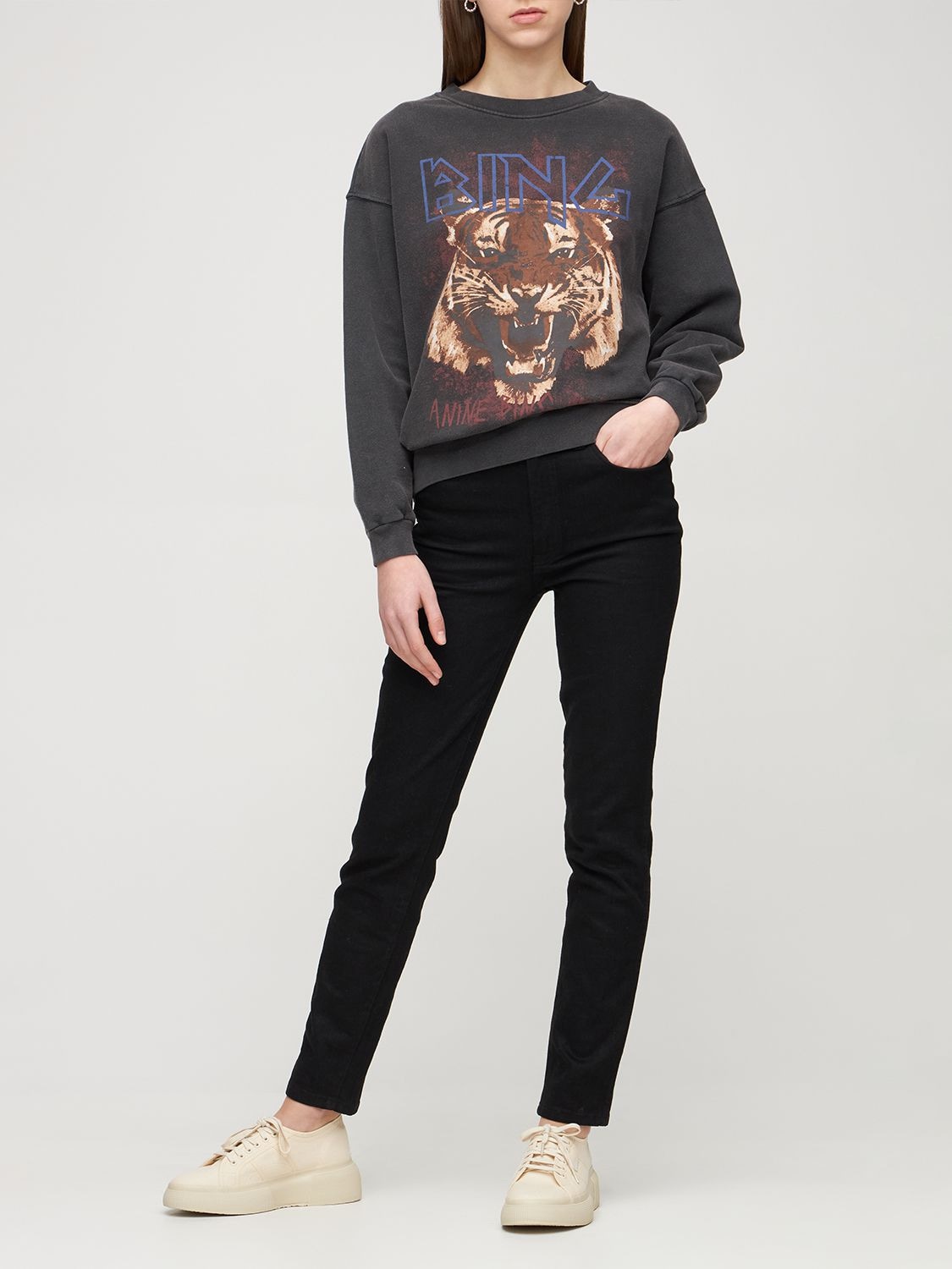 Anine Bing Tiger Printed Sweatshirt