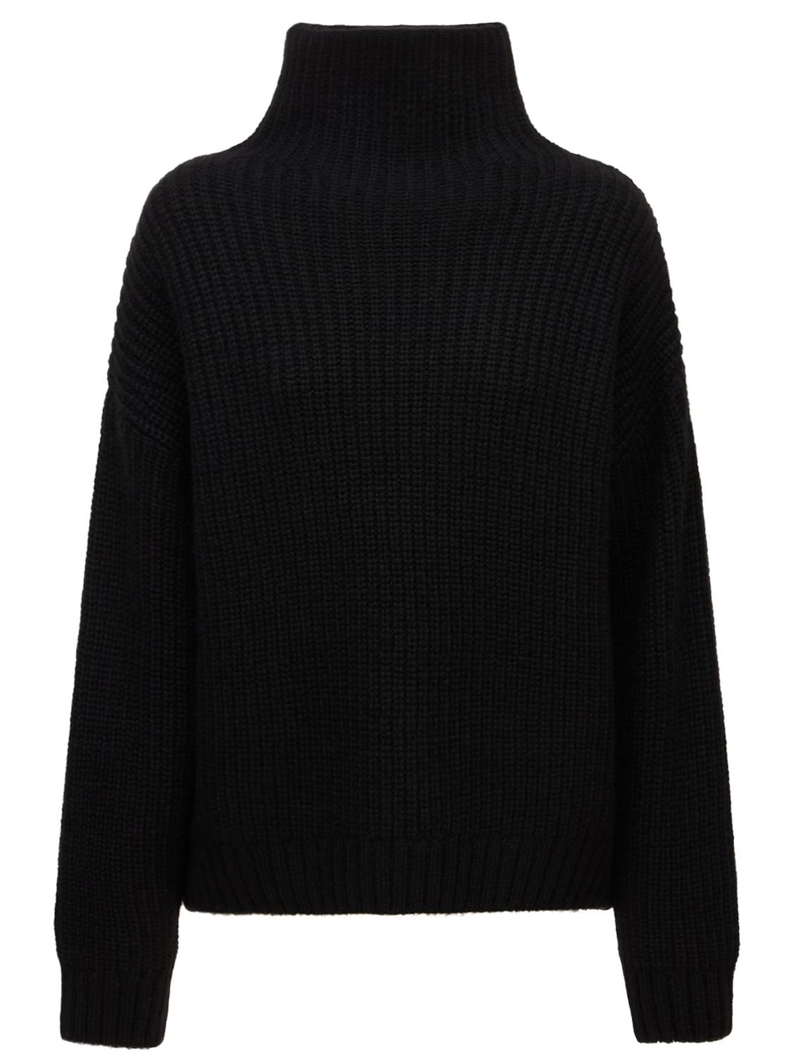 Anine Bing Sydney Alpaca Blend Turtleneck Sweater In Schwarz | ModeSens