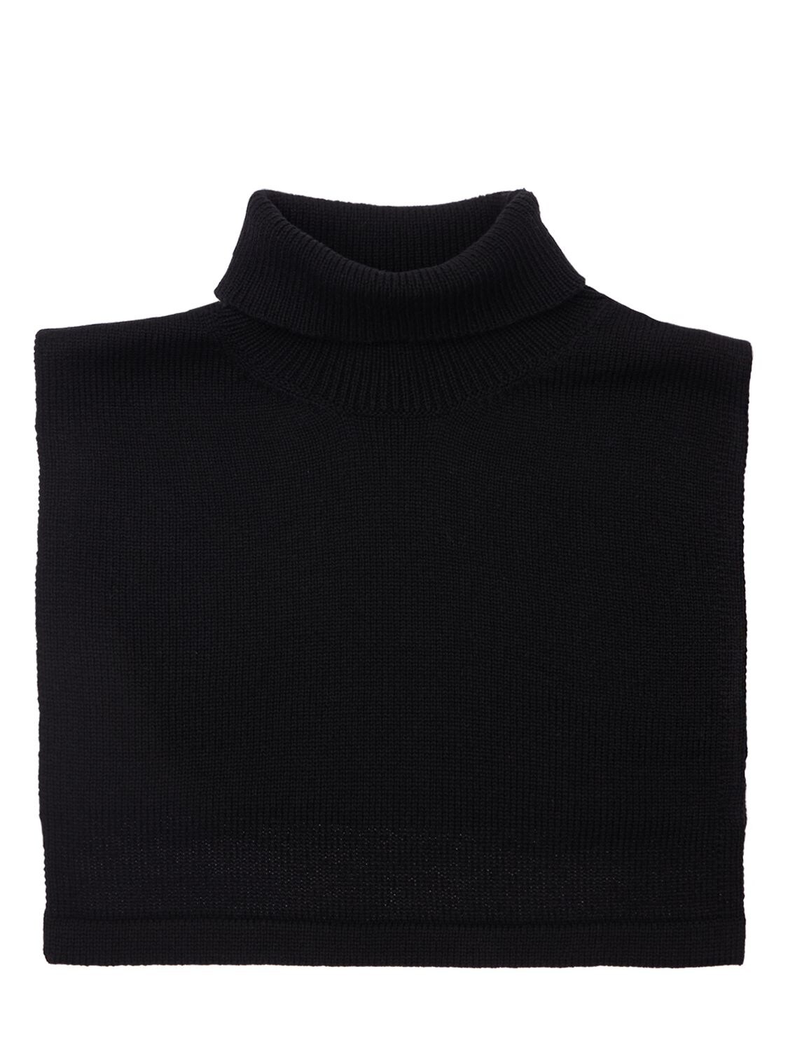 Jil Sander Fine Wool & Cashmere Turtleneck Collar In 黑色