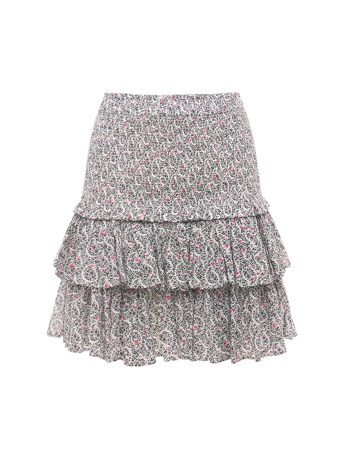Naomi Ruffled Printed Cotton Mini Skirt