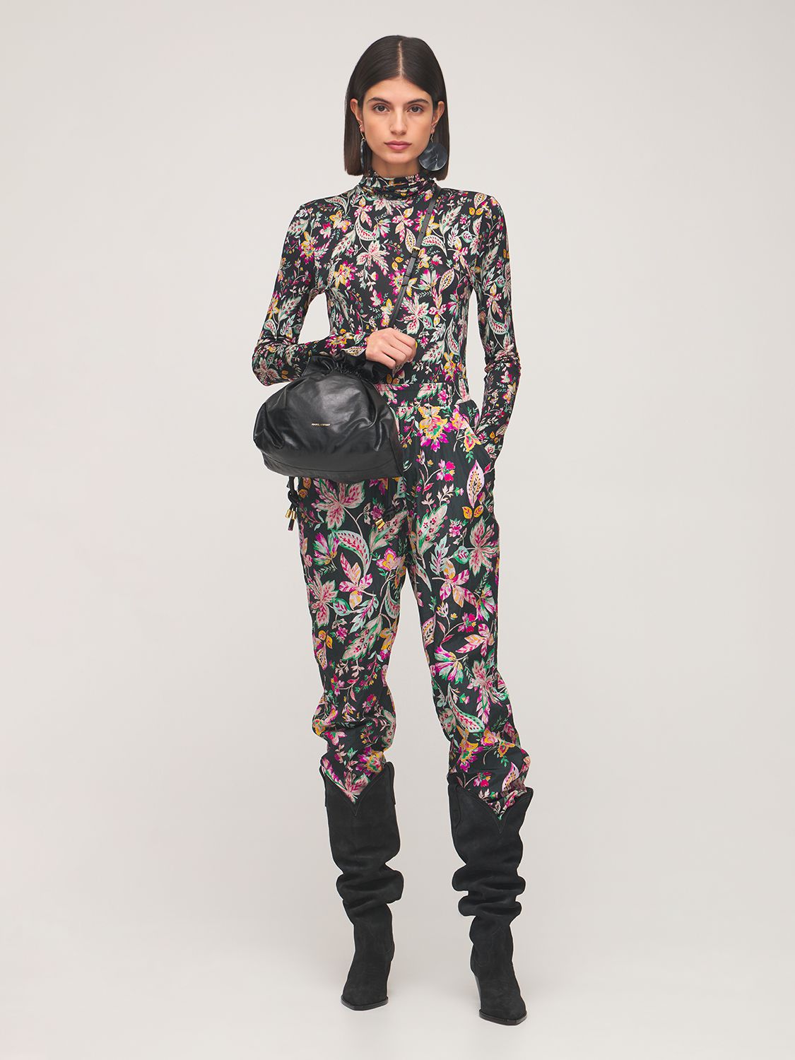 ISABEL MARANT ÉTOILE JEWEL PRINTED STRETCH JERSEY VISCOSE TOP