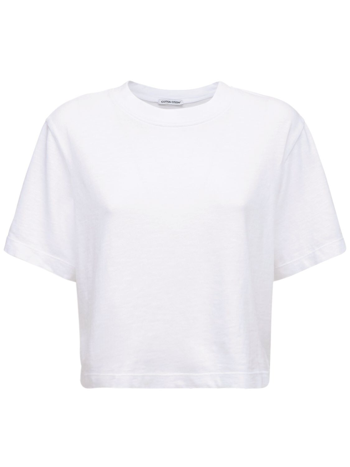 Cotton Citizen Tokyo Cropped Cotton T-shirt In White