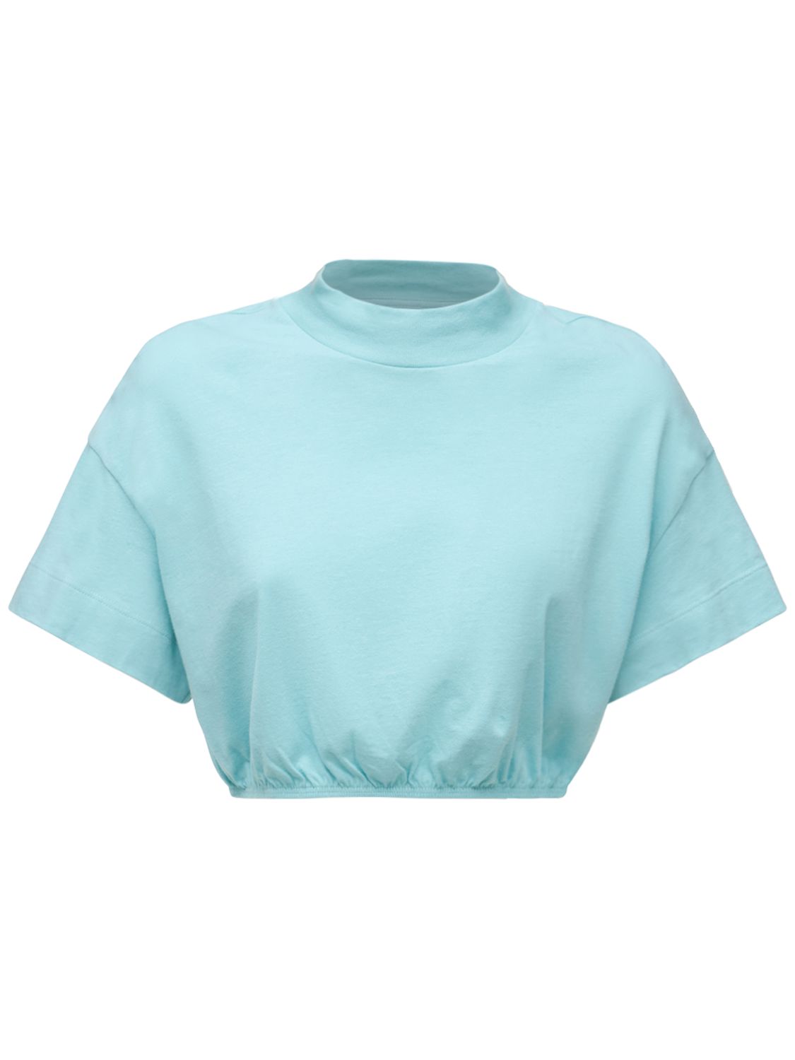 ほぼ新品) alo yoga Alo Kick It Crop Tee トップス Alo Yoga Kick It Cropped Mock Neck T-shirt In Lime Green