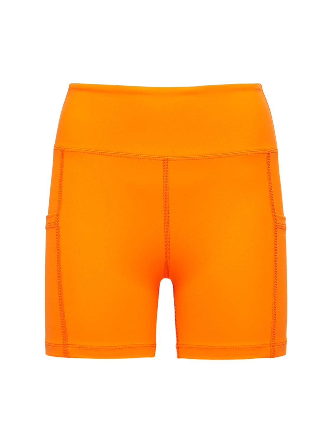 orange spandex shorts womens
