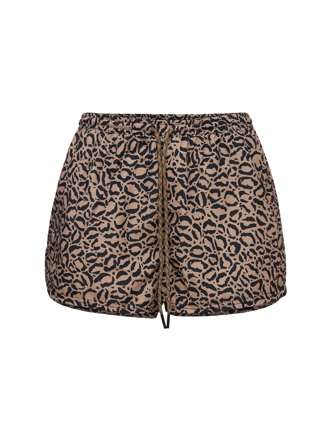 Efrem Leopard Print High Waist Shorts