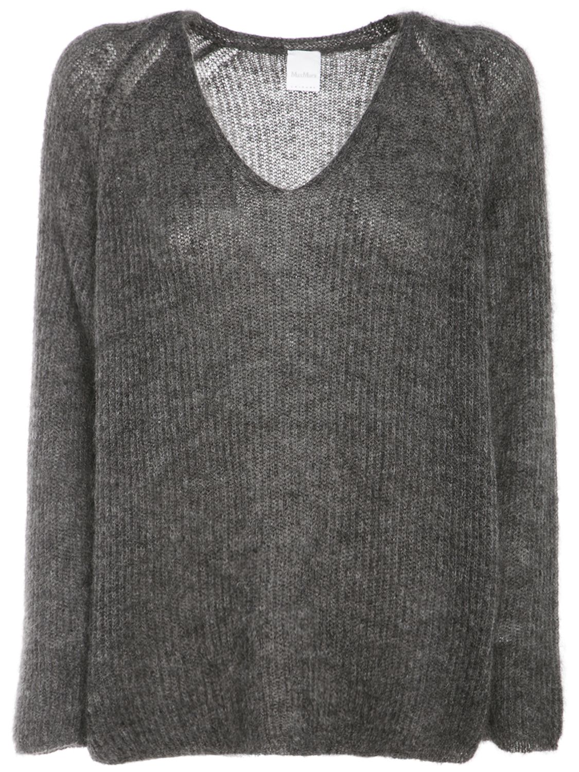 Mohair Blend Knit V ...