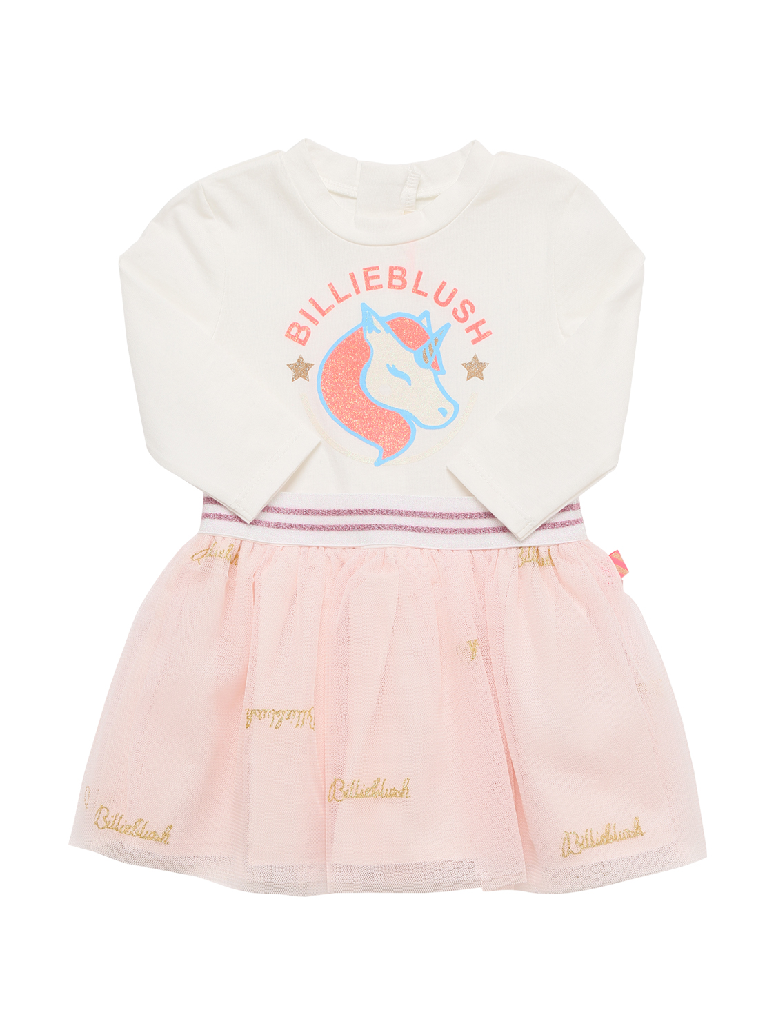 Kleid Aus Baumwolljersey Und Tüll