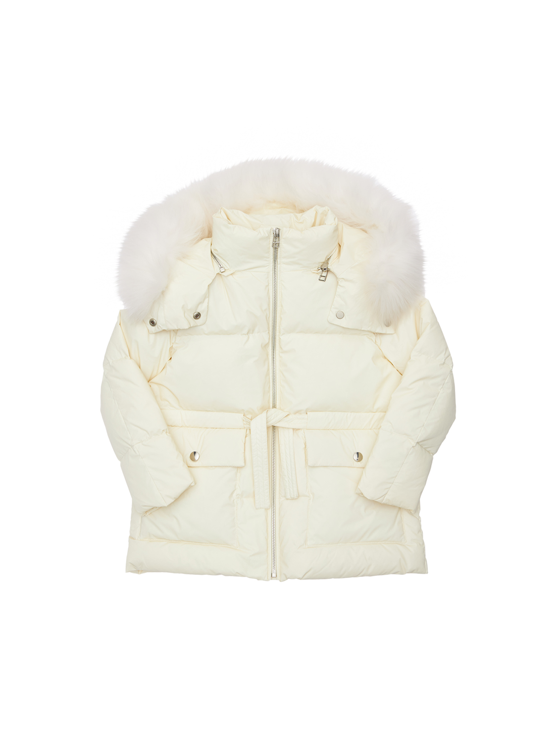 Daunenjacke Aus Nylon Mit Pelz