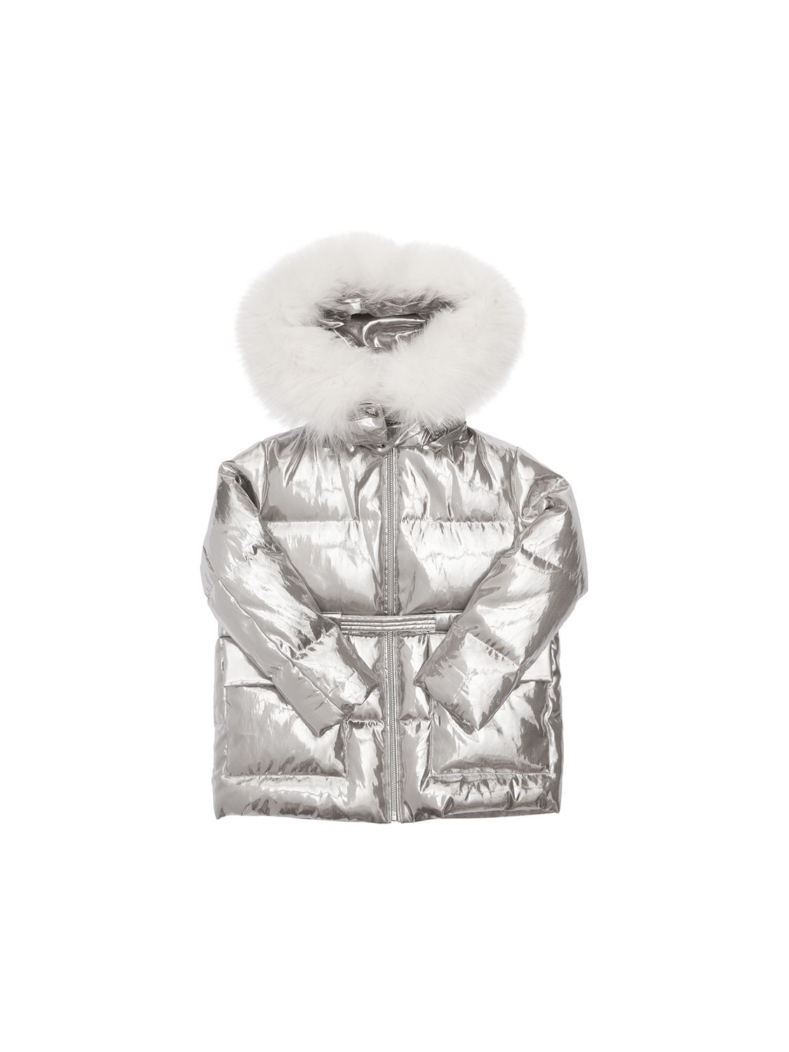 Daunenjacke Aus Nylon Mit Pelz