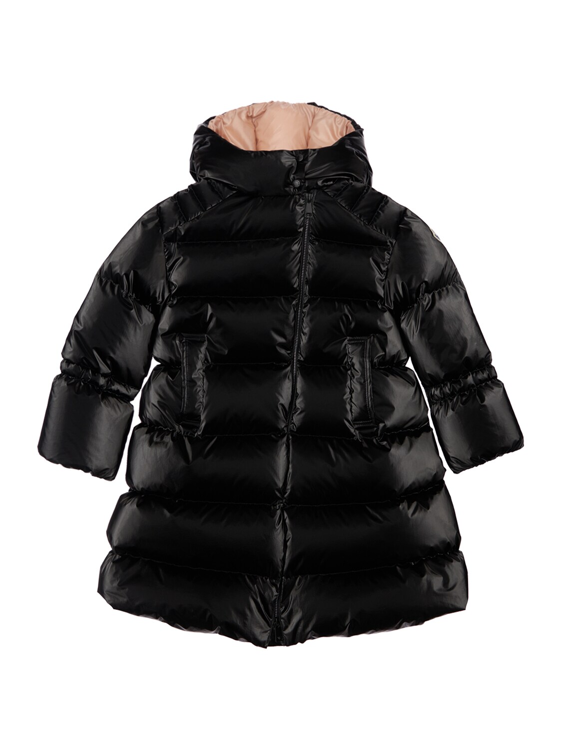 Moncler Kids' Odetta Hooded Nylon Down Coat In Чёрный | ModeSens