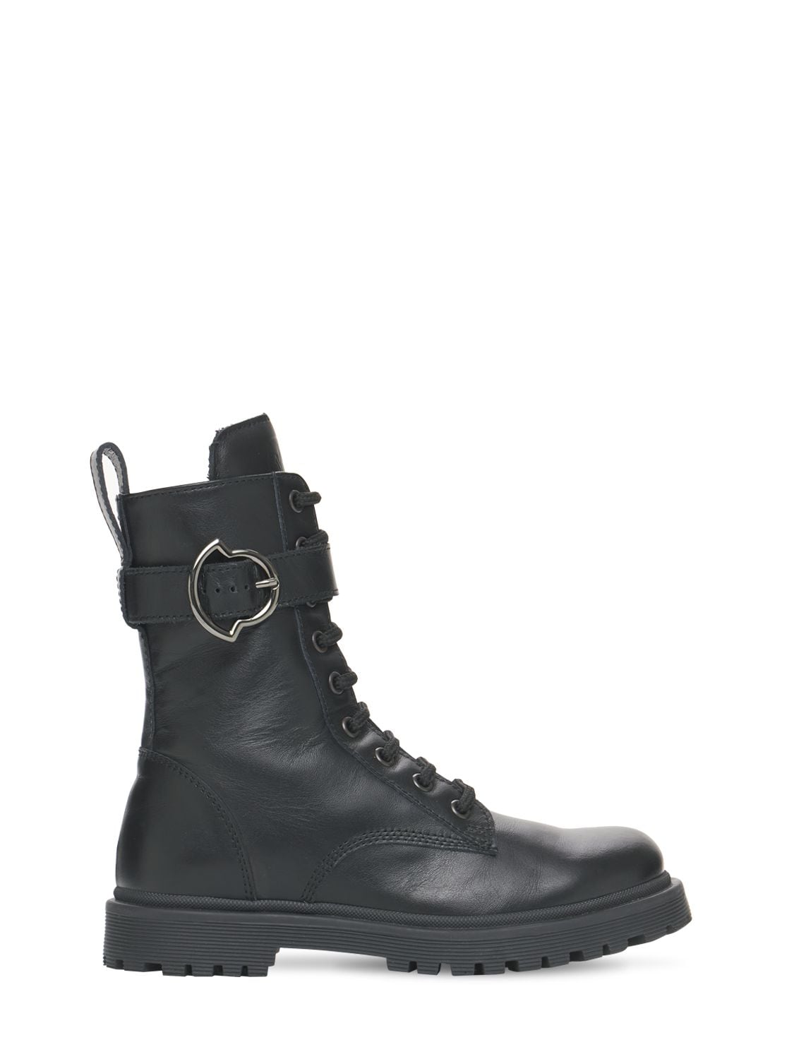 MONCLER PETITE CARINNE LEATHER ANKLE BOOTS,74IFGT143-OTK50