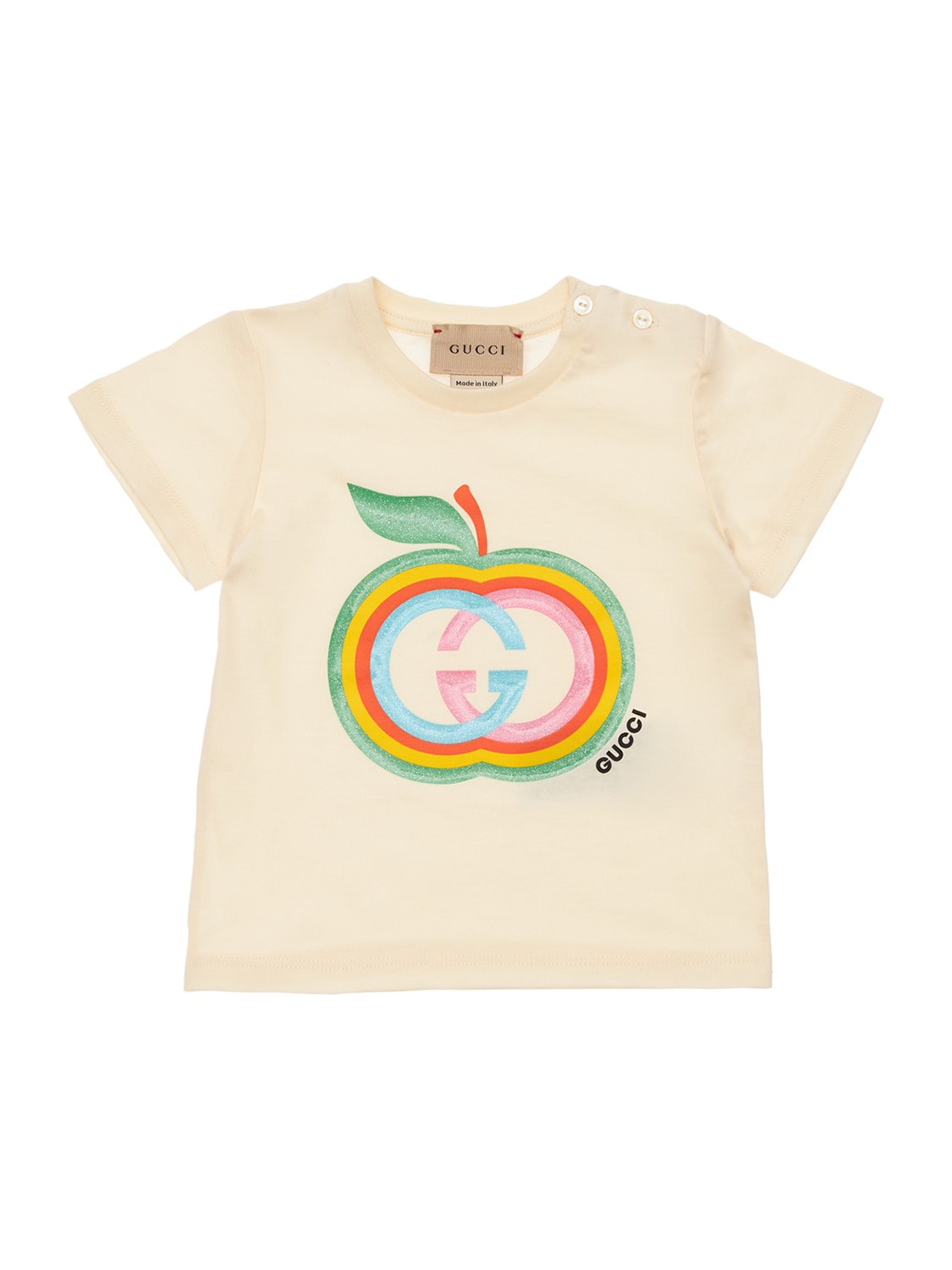 Apple Gg Logo Print Jersey T-shirt