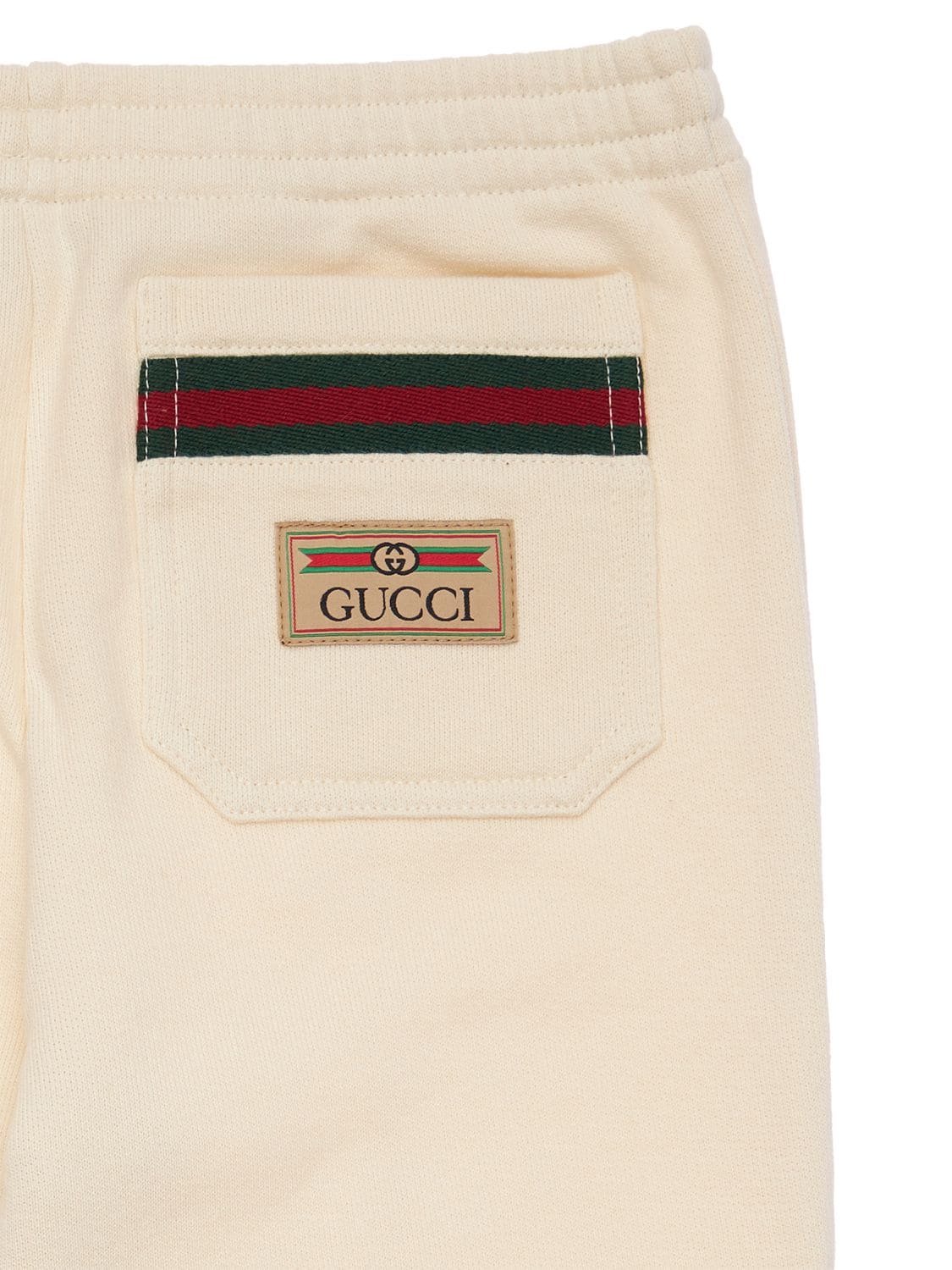 Shop Gucci Cotton Sweatpants In 화이트,멀티