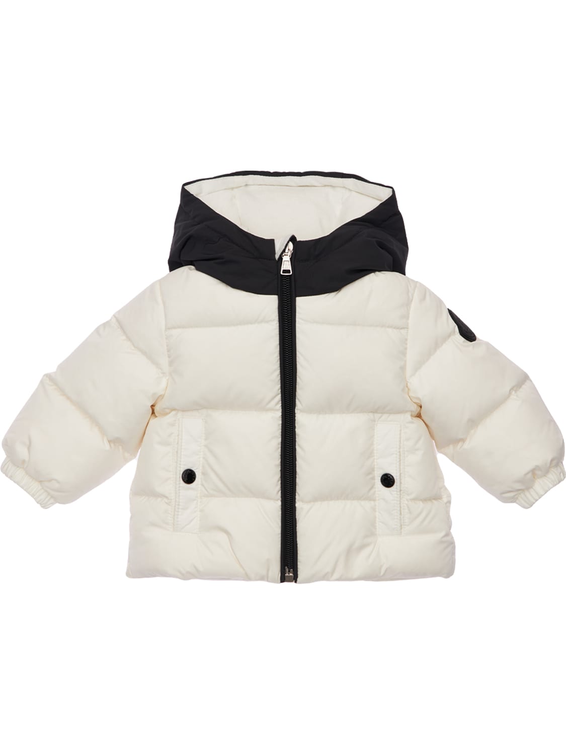 Moncler Kids' Araldo Hooded Nylon Down Jacket In White