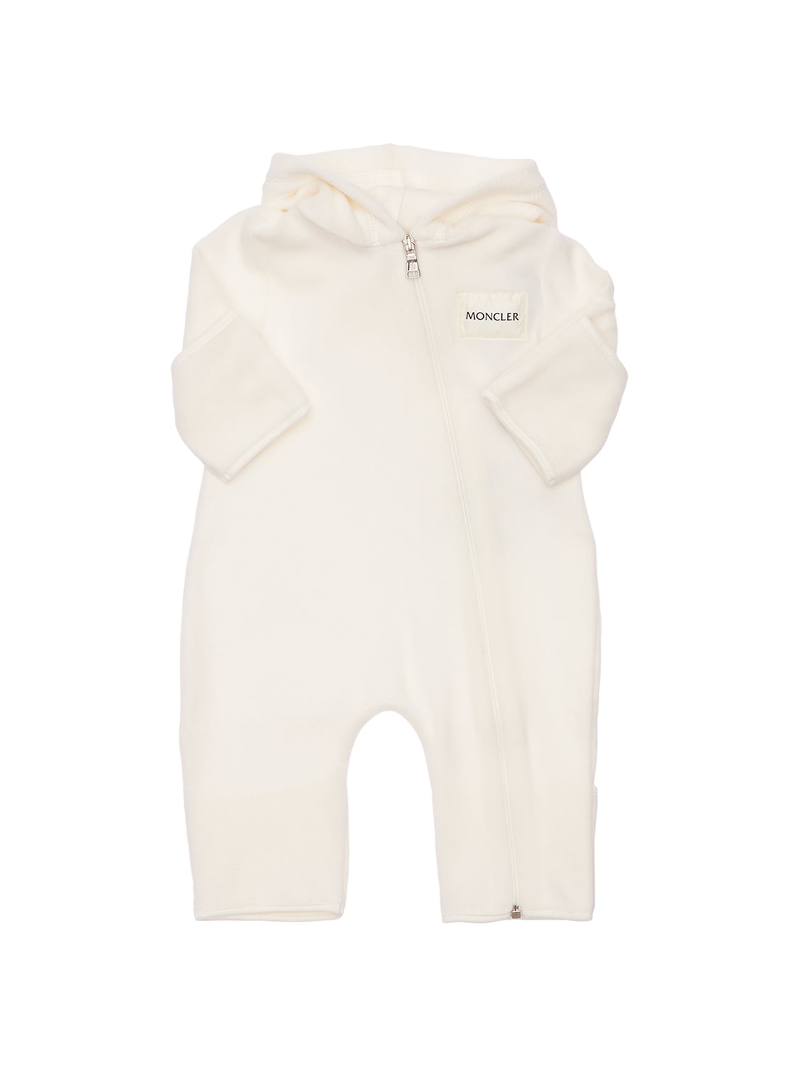 Moncler Babies' Logo Hooded Romper In White