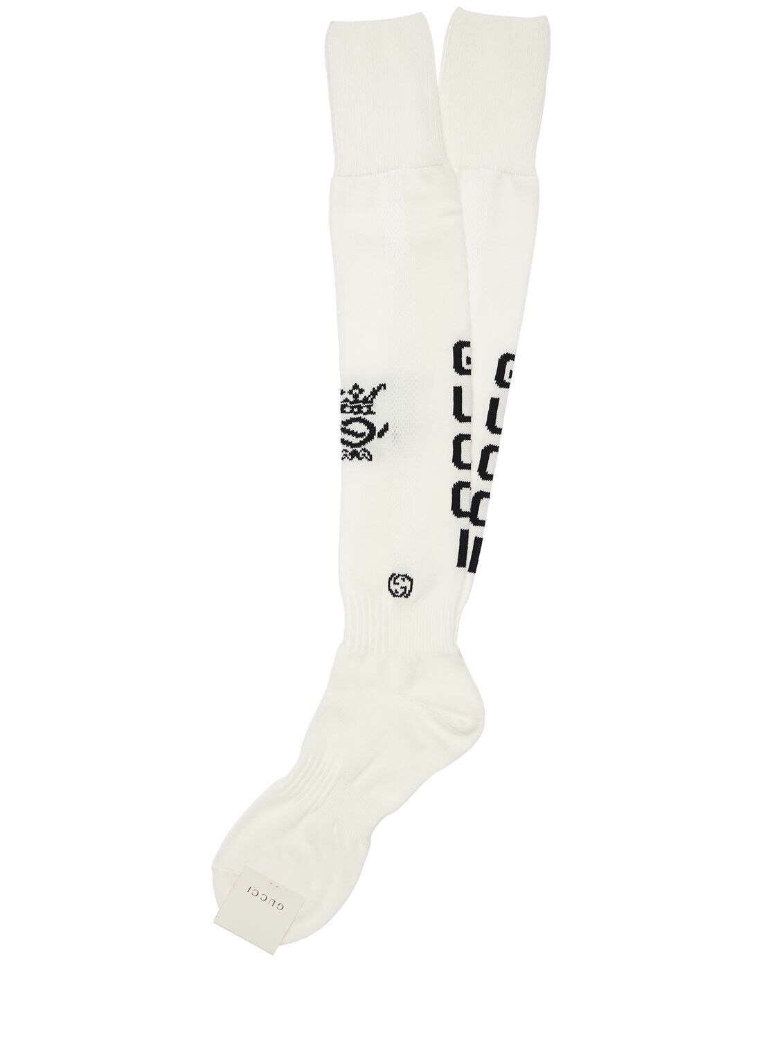 Gucci '' Knit Sport Ankle Socks In Ivory,black