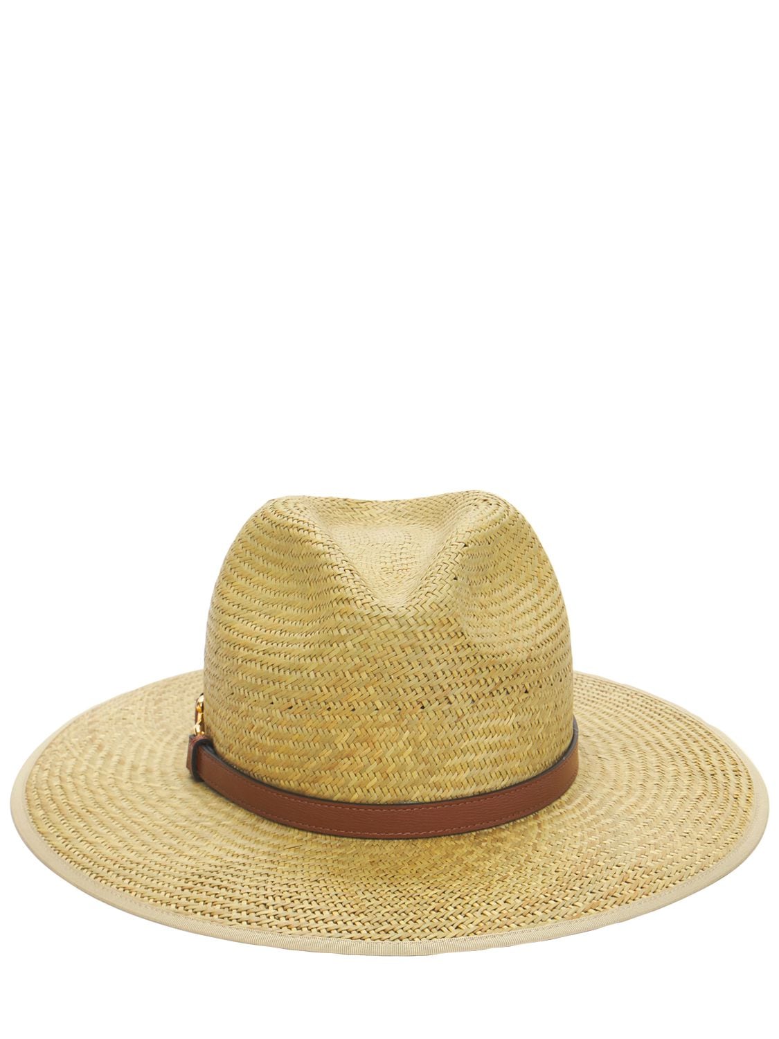 Image of Straw Brimmed Hat W/horsebit