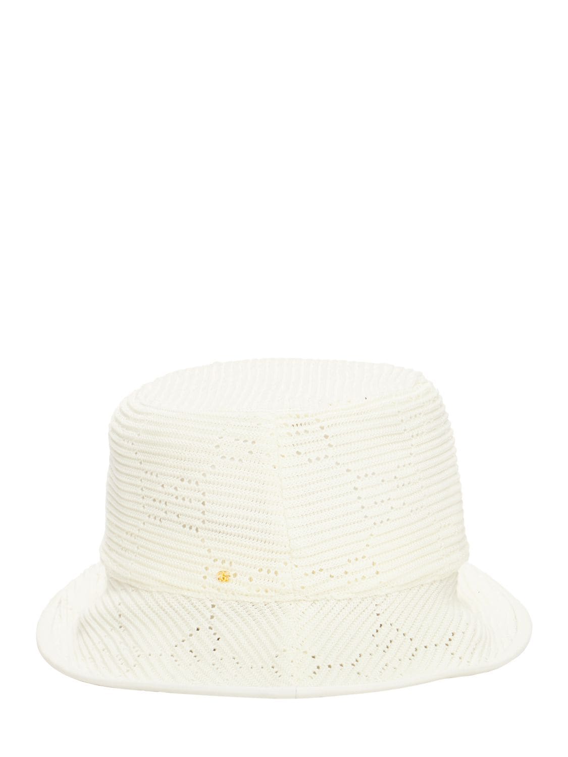 Gg Cable Knit Crochet Fedora Hat