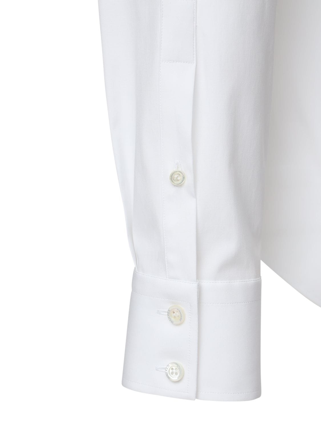 Shop Alexander Mcqueen Harness Stretch Cotton Poplin Shirt In White