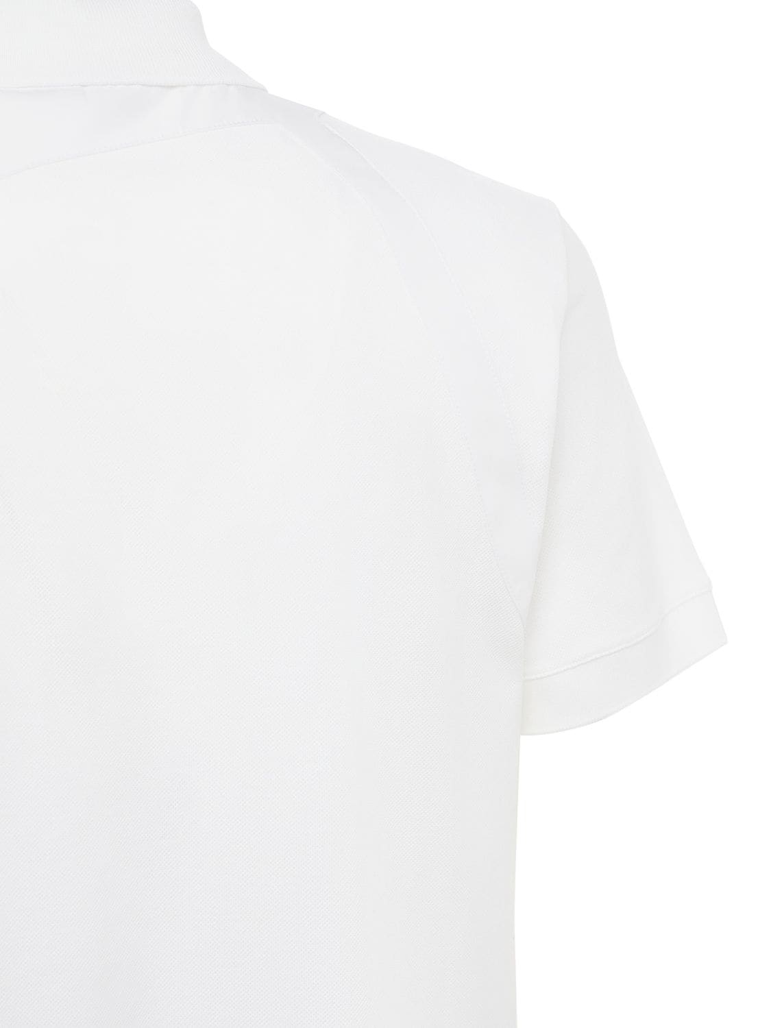Shop Alexander Mcqueen Logo Tape Harness Cotton Polo Shirt In White