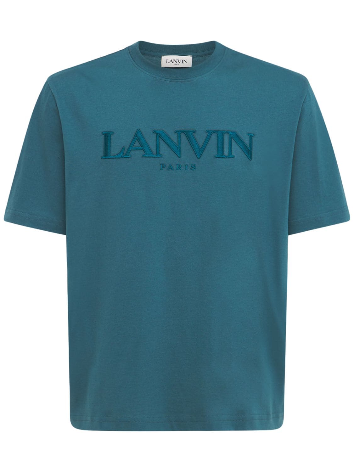 LANVIN LOGO刺绣棉质T恤,74IG0D001-MTK1