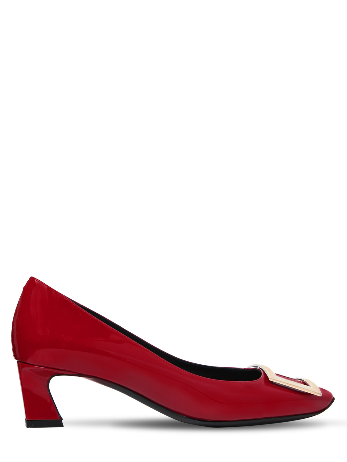 ROGER VIVIER 45MM TROMPETTE PATENT LEATHER PUMPS