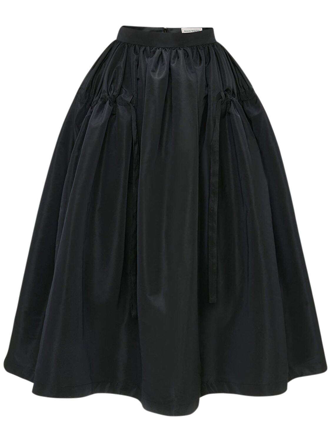 A Line Faille Midi Skirt