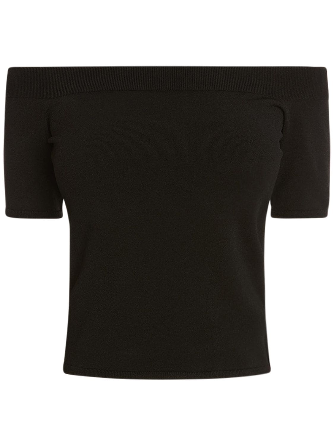 Image of Off-the-shoulder Stretch Knit Top