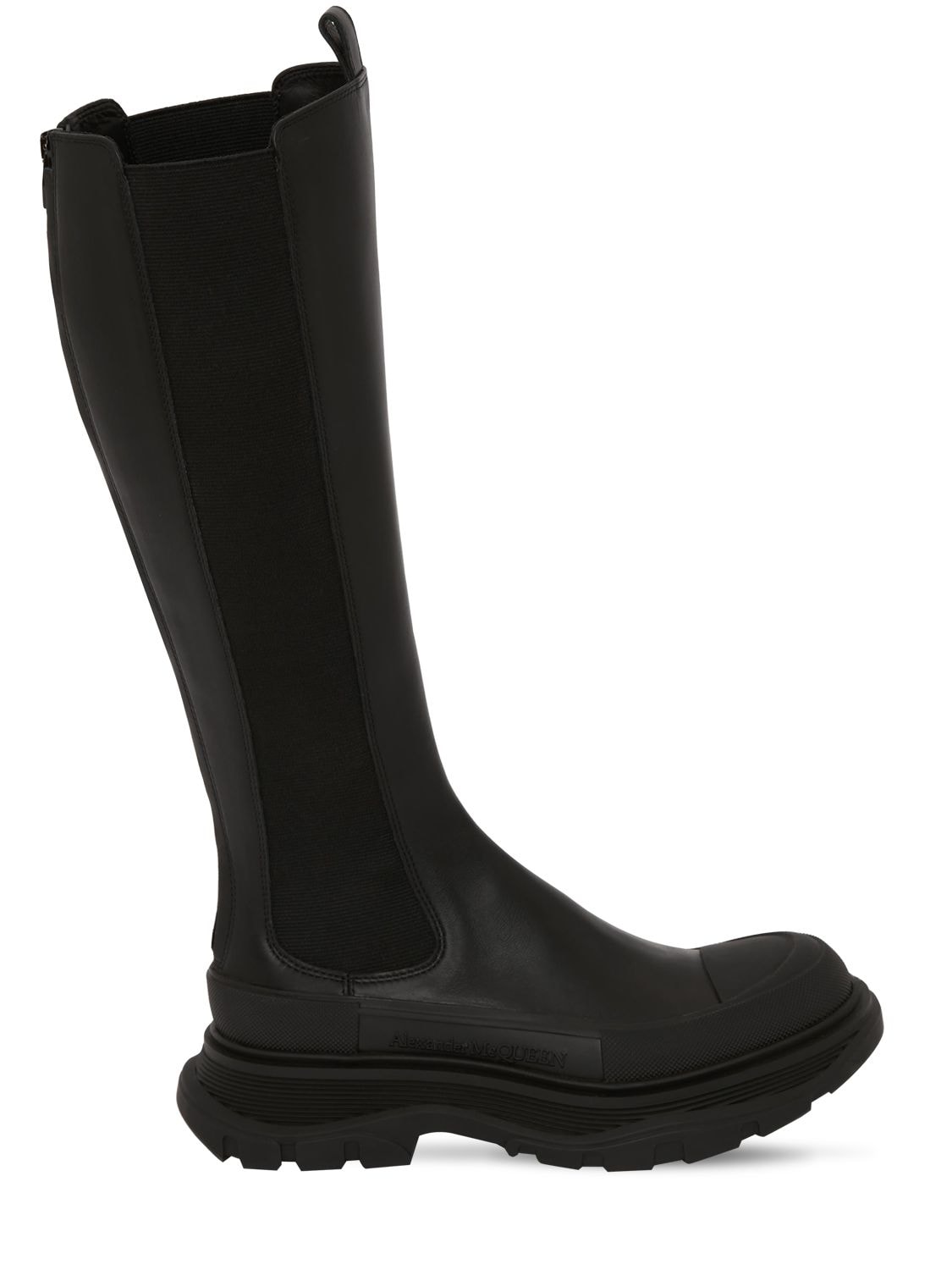 Image of 40mm Tread Slick Leather Tall Boots