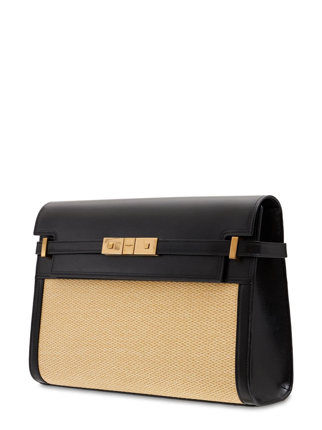 Saint Laurent New Pochette Manhattan Leather Bag in Natural