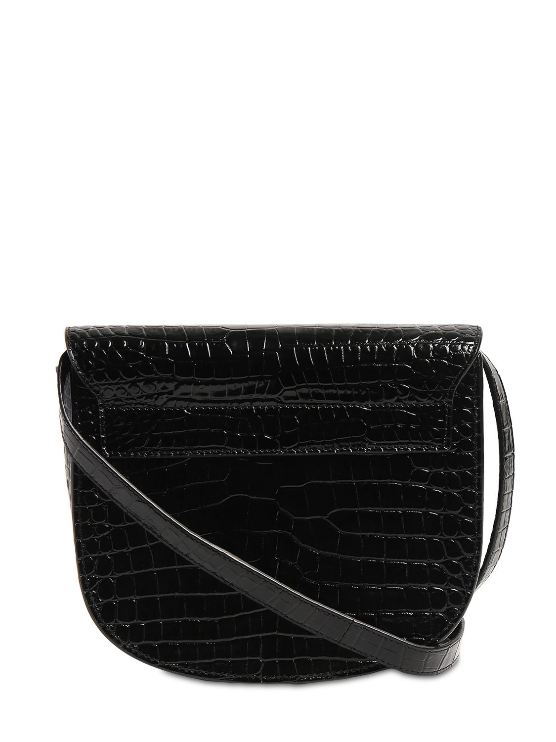 Shop Saint Laurent Small Kaia Leather Shoulder Bag In Black