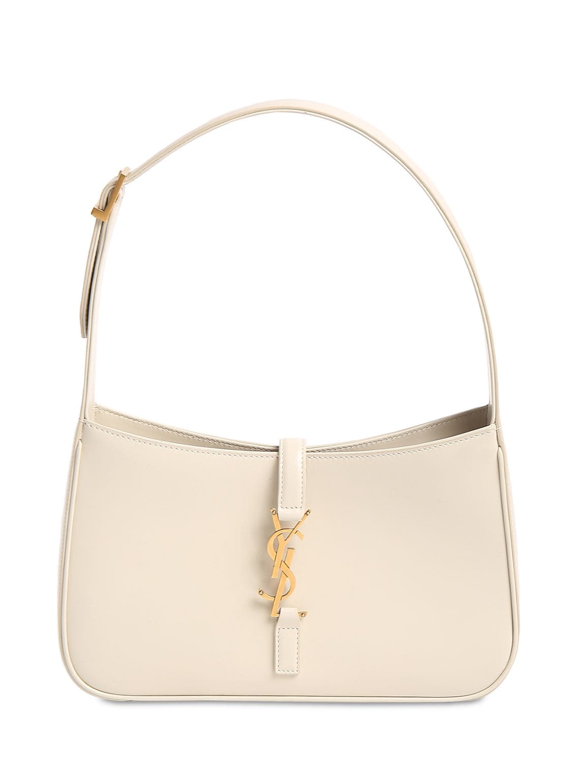 Saint Laurent Le 5 À 7 Smooth Leather Hobo Bag In Ivory