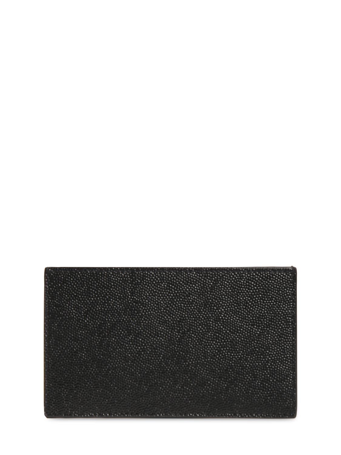 Shop Saint Laurent Uptown Leather Chain Wallet In Black