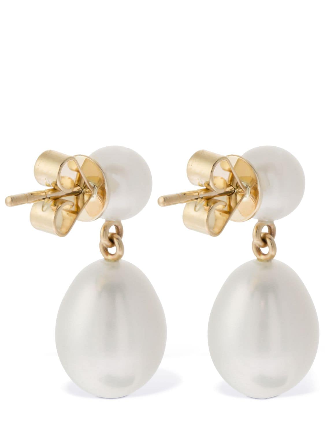 Shop Sophie Bille Brahe 14kt & Pearl Venus D'eau Earrings